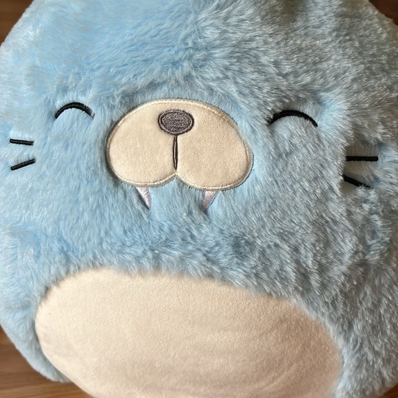 ON HOLD 🌊Squishmallows Harvey Walrus 12” Blue FuzzaMallows NWT FUZZY & adorbs - Picture 4 of 6